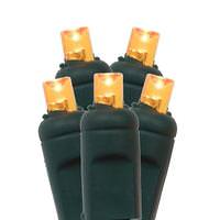 Vickerman 120 Light 4'x6' Green Wire Orange Wide Angle Twinkle LED Net Style Christmas Light String Set