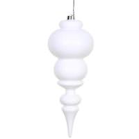 Vickerman 14" White Matte Finial Ornament