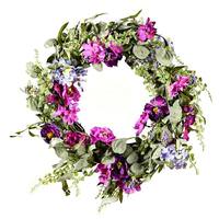 Vickerman 22" Artificial Mixed Purple Floral Wreath