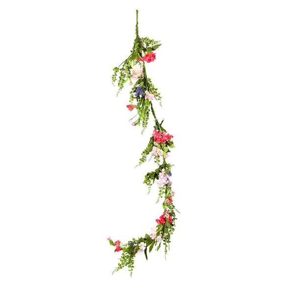 5' Artificial Multi-Color Mixed Floral Garland