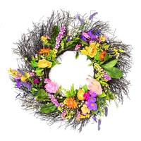 Vickerman 24" Artificial Bright Mixed Floral Wreath