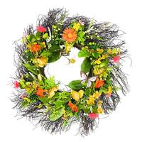 Vickerman 24" Artificial Mixed Floral Wreath