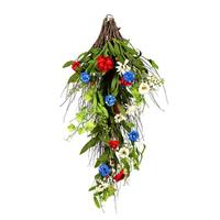 Vickerman 24" Artificial Mixed Floral Teardrop