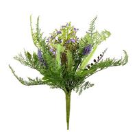 Vickerman 12" Artificial Green/Purple Maytime Bouquet Stem Bundle