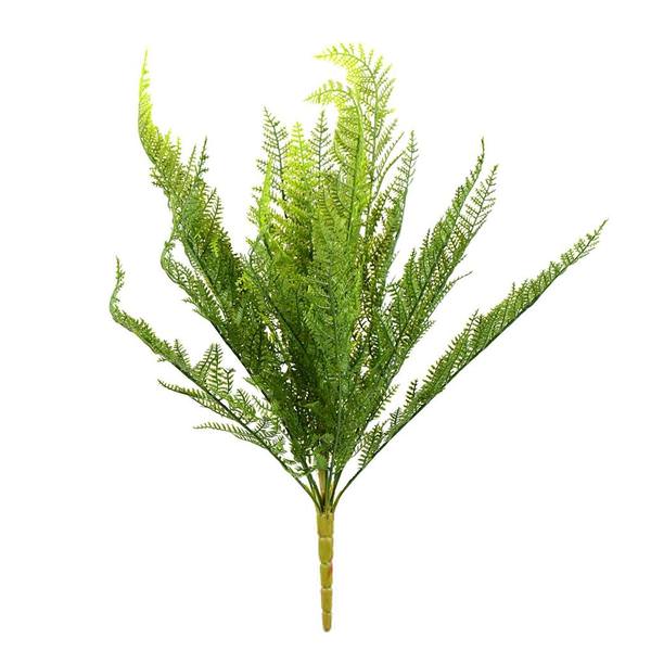 20" Artificial Green Lace Fern Bush