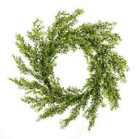 Vickerman 30" Artificial Green Boxwood Moderne Wreath