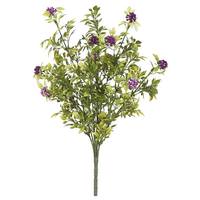 Vickerman 17" Artificial Green Pea Leaf Purple Berry Spray (2 pack)