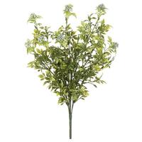 Vickerman 17" Artificial Green Pea Leaf White Berry Spray (2 pack)