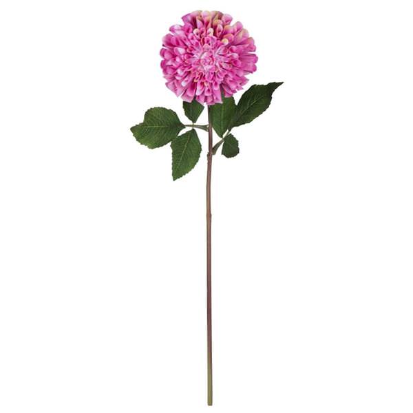 24" Artificial Pink Zinnia Stem (3 pack)