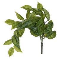 Vickerman 24" Artificial Green Zebra Leaf Bush Vine (2 pack)