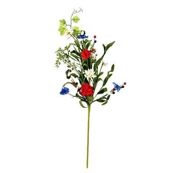 26" Artificial Red/White/Blue Floral Spray (3 pack)