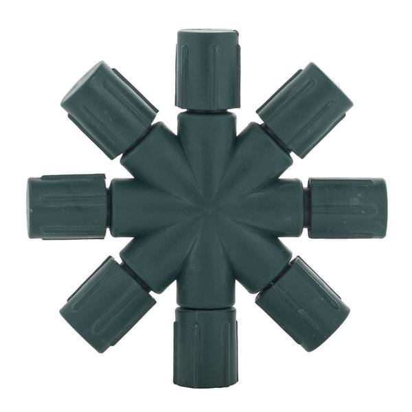 LED Set Green Coaxial 8-Way Splitter (2 pack)