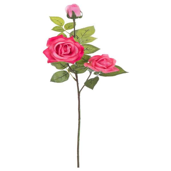 29" Artificial Pink Real Touch Rose Spray (3 pack)