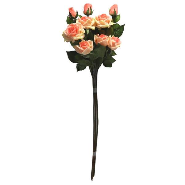 29" Artificial Coral Real Touch Rose Spray (3 pack)