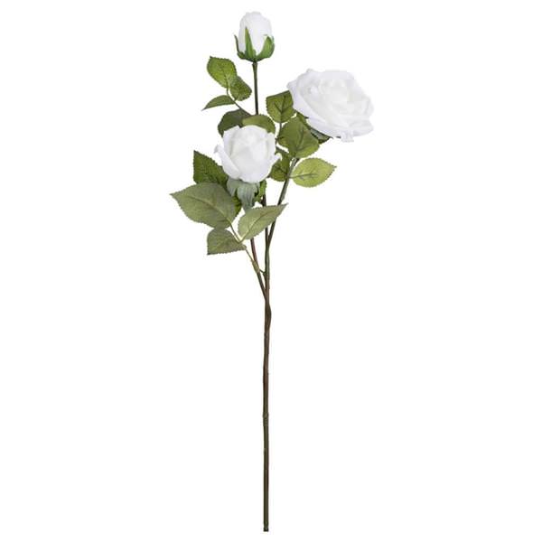 29" Artificial Cream Real Touch Rose Spray (3 pack)