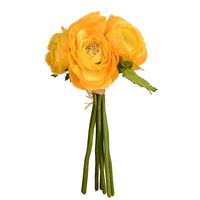 Vickerman 9" Artificial Mini Yellow Ranunculus Bundle (3 pack)