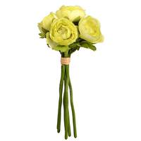 Vickerman 9" Artificial Mini Green Ranunculus Bundle (3 pack)