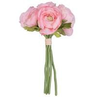 Vickerman 9" Artificial Mini Pink Ranunculus Bundle (3 pack)