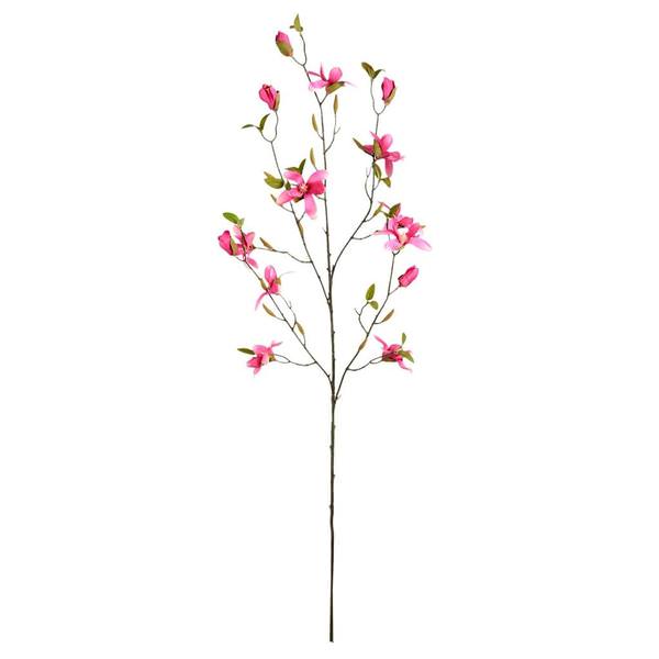39" Artificial Mini Fuchsia Magnolia Spray (3 pack)