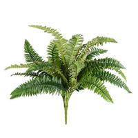 Vickerman 19" Artificial Green Fern Bush Spray (3 pack)