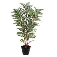 Vickerman 35" Artificial Potted Green Zebra Plant