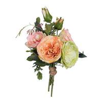 Vickerman 12" Artificial Mixed Rose /Sedum /Succulent Bouquet