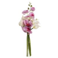 Vickerman 21" Artificial Pink Orchid with White Calla Lily Bundle