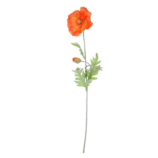 28" Artificial Orange Poppy Spray (6 pack)