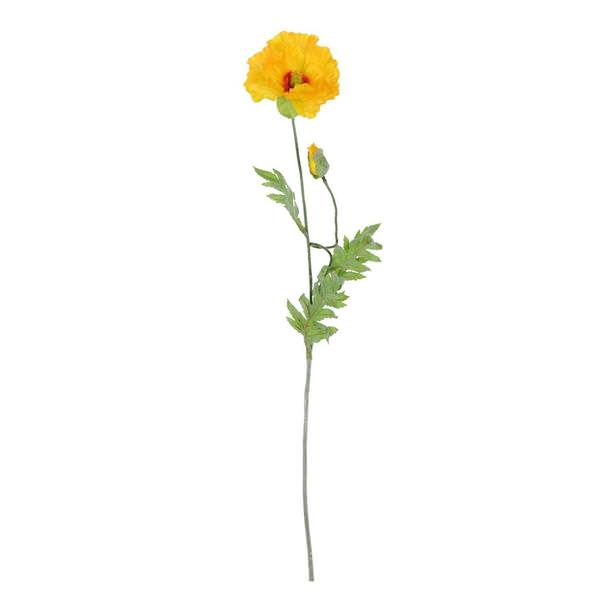 28" Artificial Yellow Poppy Spray (6 pack)