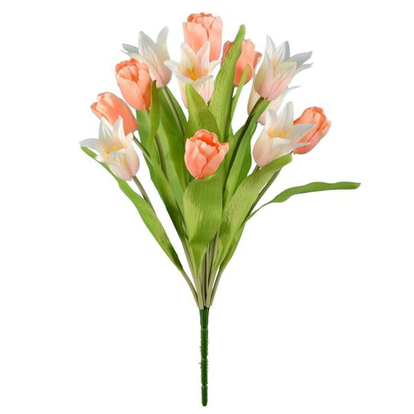 12" Artificial Pink Tulip Spray