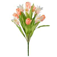 Vickerman 12" Artificial Pink Tulip Spray