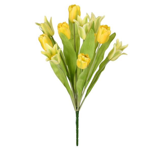 12" Artificial Yellow Tulip Spray