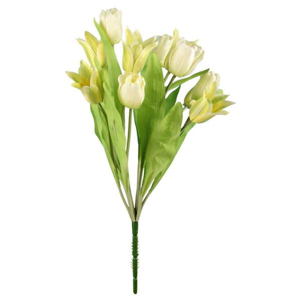 12" Artificial White Tulip Spray