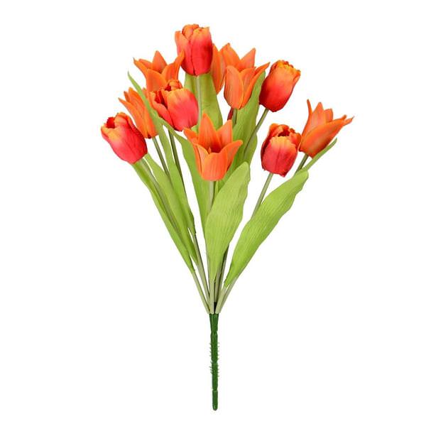 12" Artificial Orange Tulip Spray