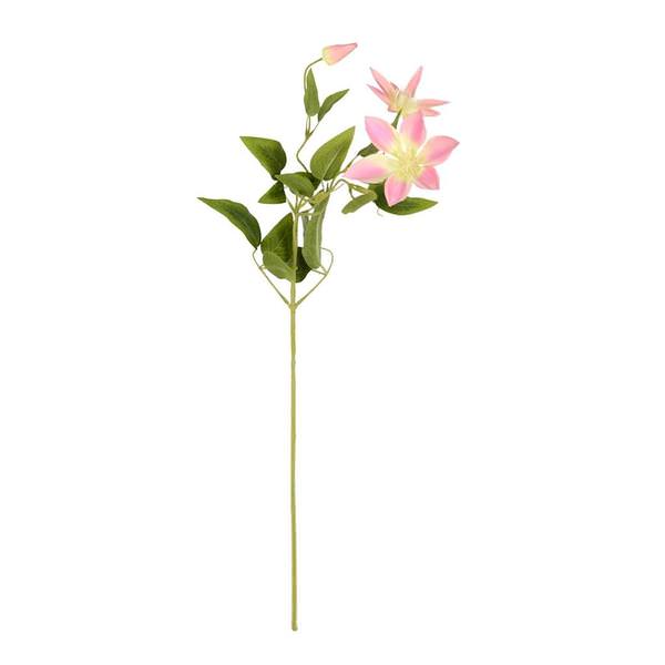 25" Artificial Pink Clematis Spray (6 pack)