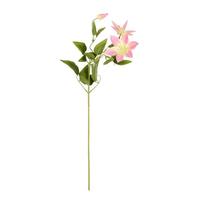 View 25" Artificial Pink Clematis Spray (6 pack)