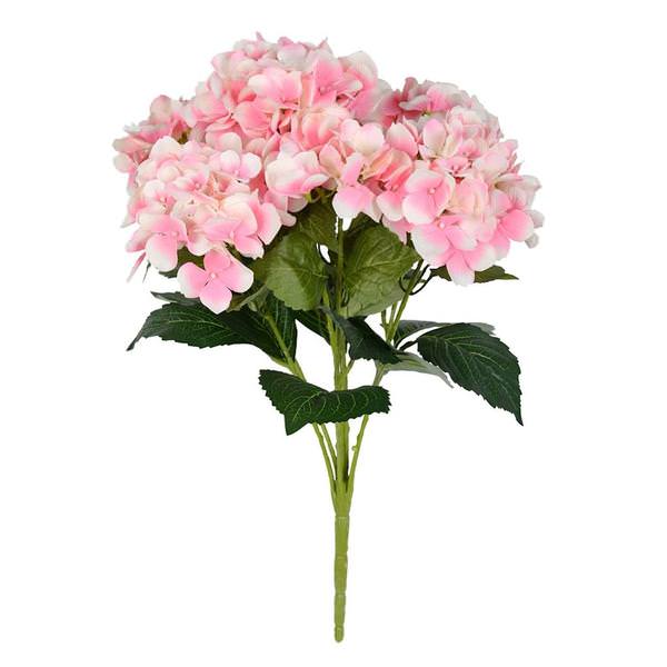 23" Artificial Pink Hydrangea Spray