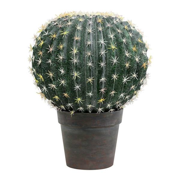 13.5" Artificial Green Aloe Ball Cactus
