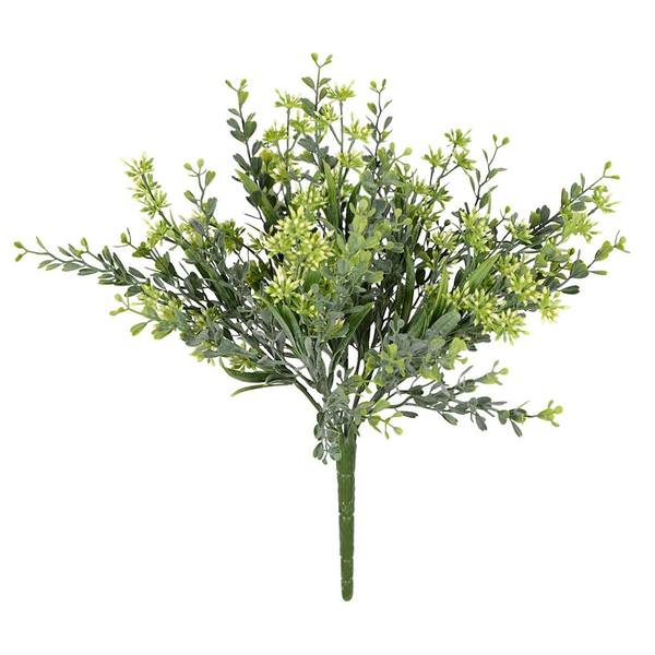 11" Artificial Mini Mixed Leaf Bush (3 pack)