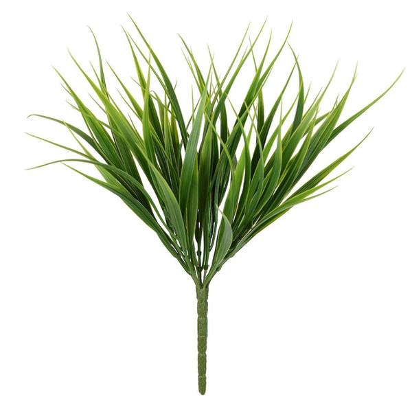 12" Artificial Green Grass Bush (6 pack)