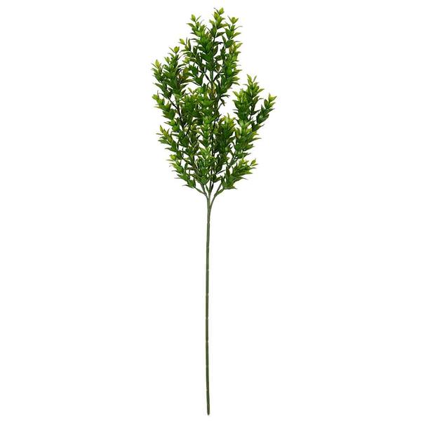 25.5" Artificial Green Mini Leaf Bush (4 pack)