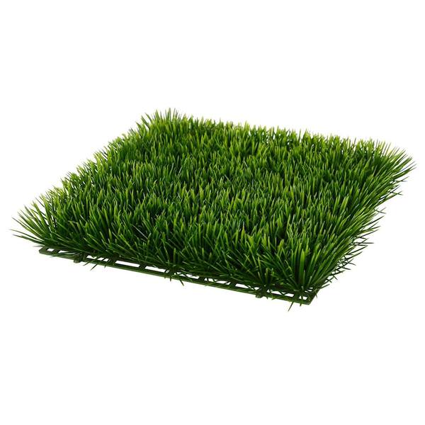11"x11" Artificial Square Green Grass Mat (2 pack)