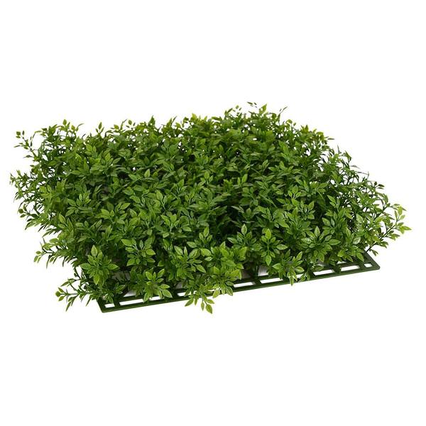 11"x11" Artificial Square Green Mini Leaf Mat (2 pack)