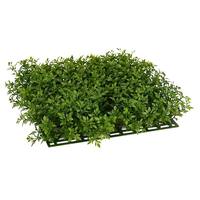 Vickerman 11"x11" Artificial Square Green Mini Leaf Mat (2 pack)