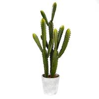 Vickerman 29" Artificial Green Cactus in Concrete Pot