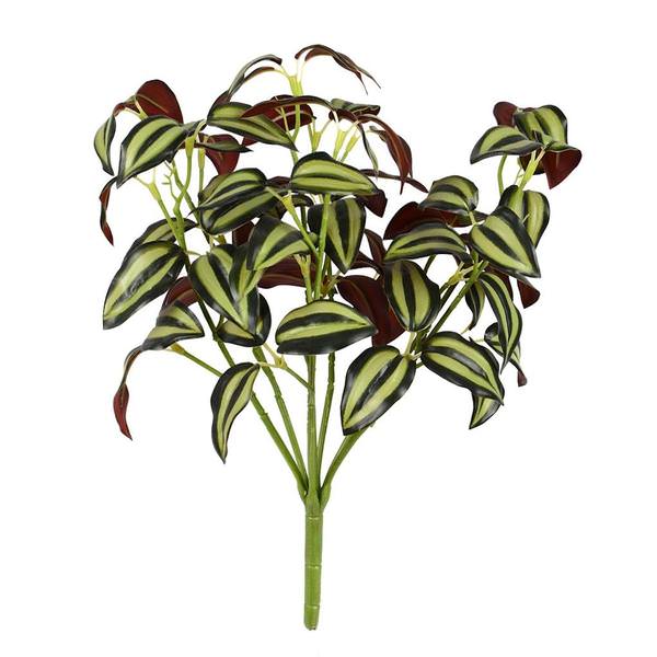 12.5" Artificial Green Wandering Jew Bush (3 pack)