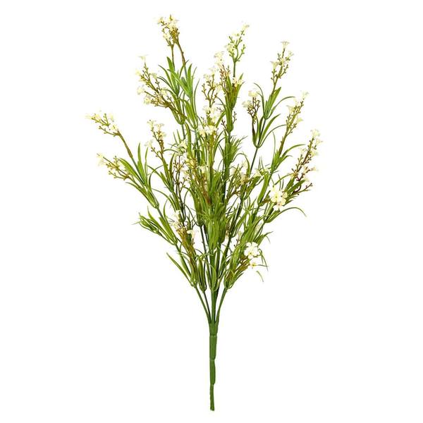 19" Artificial Green Mini Wild Flower Bush (3 pack)