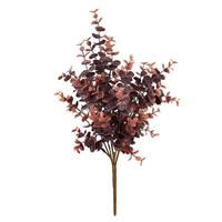 Vickerman 17" Artificial Brown Mini Jade Leaf Bush (4 pack)