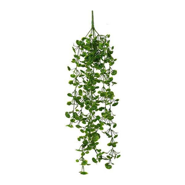 34" Artificial Green Begonia Leaf Hanging Bush (3 pack)