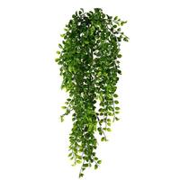 Vickerman 31" Artificial Green Mini Leaf Hanging Bush (2 pack)
